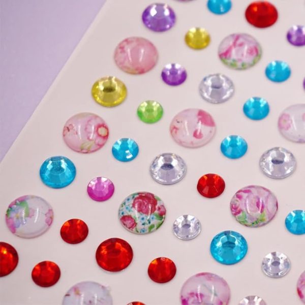 Pack of 12 Multi-Color Assorted Stone & Epoxy Resin Vintage Florals Sticker Sheets - 2,484 Total - Self-Adhesive for Crafting, Scrapbooking, DIY Projects, and Decorations